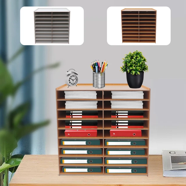Classroom Paper Literature Organizer File Sorter A4 Paper Holder 18-Slot