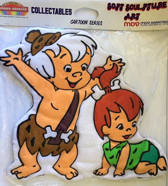Rare 1987 The Flintstones Soft Sculpture Art Wall Hanging Mdv Marketing Nip Vtg