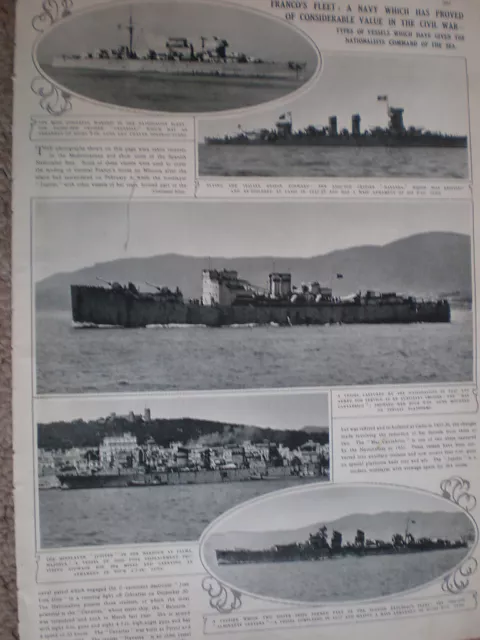 Photo article Spain nationalist navy of General Franco 1939