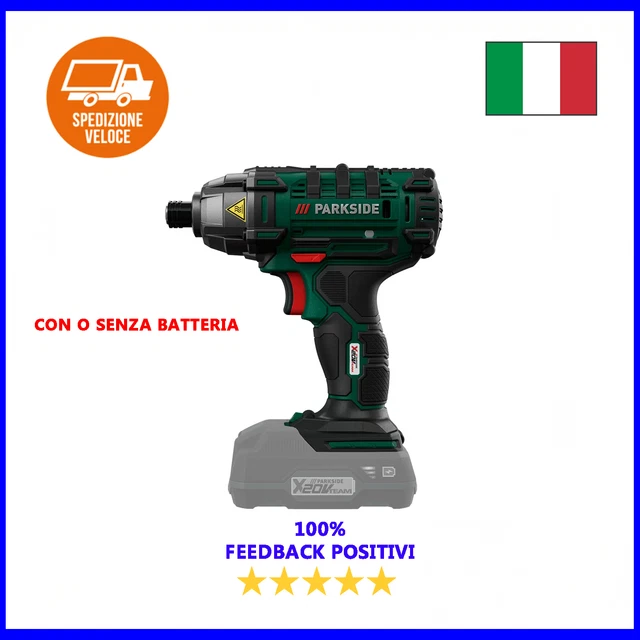 Avvitatore A Percussione Parkside PERFORMANCE 20V - Senza Spazzole, 226 Nm, 4 Livelli Coppia, Batteria Non Inclusa, Per Uso Professionale
