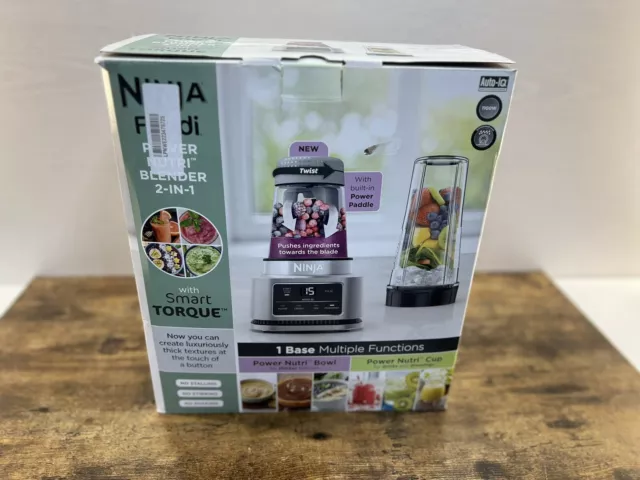 Ninja CB100UK Foodi Power Nutri 2-in-1 Blender 1100 Watt 0.7 Litres Silver