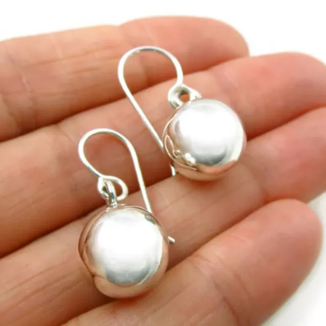 925 Sterling Silver Ball Bead Earrings Handmade Jewelry Everyday st130
