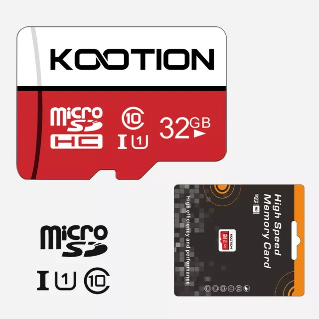 2 STÜCK 32GB Mikro SD TF Card Karte Class10 Speicherkarte SDXC SDHC Card 80MB/s 3