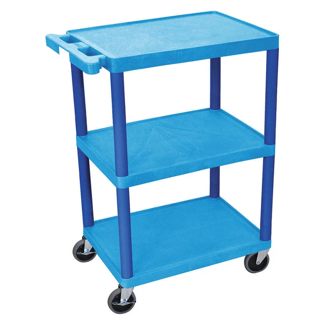 GRAINGER APPROVED BUSTC222BU Utility Cart,300 lb. Load Cap.,PE