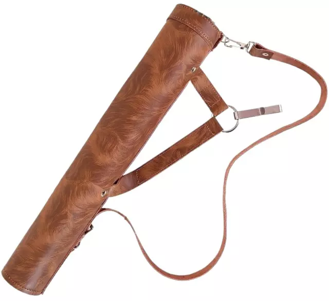 Archery Quiver Arrow Holder Bag Leather Bow Waist Hunting Traditional Hip Back