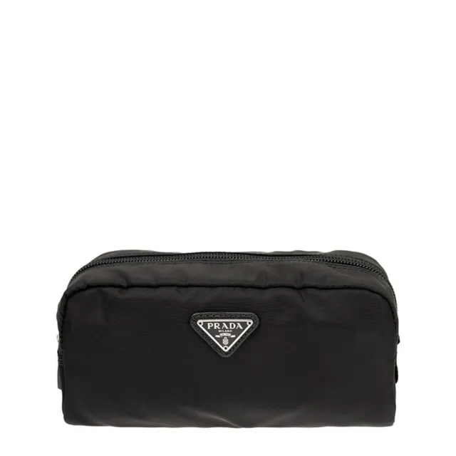 Prada Tessuto Nylon Black Cosmetic Case Necessaire Bag