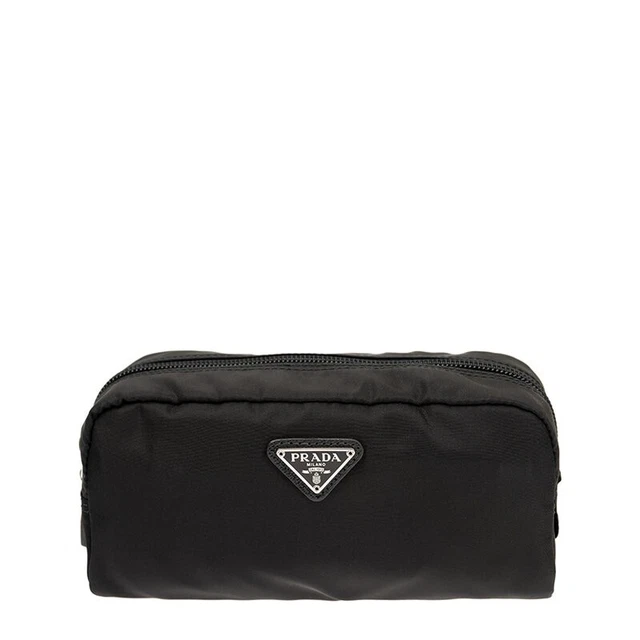 Prada Tessuto Nylon Black Cosmetic Case Necessaire Bag