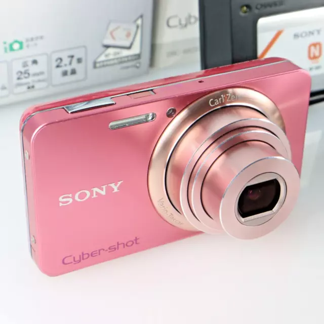 [ Haut Mint Avec / Boîte] Sony Cyber-Shot DSC-W570 Rose Numérique Caméra 16.1MP