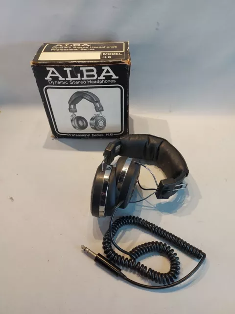 ALBA Vintage Headphones Dynamic Stereo Series H-6 BOXED