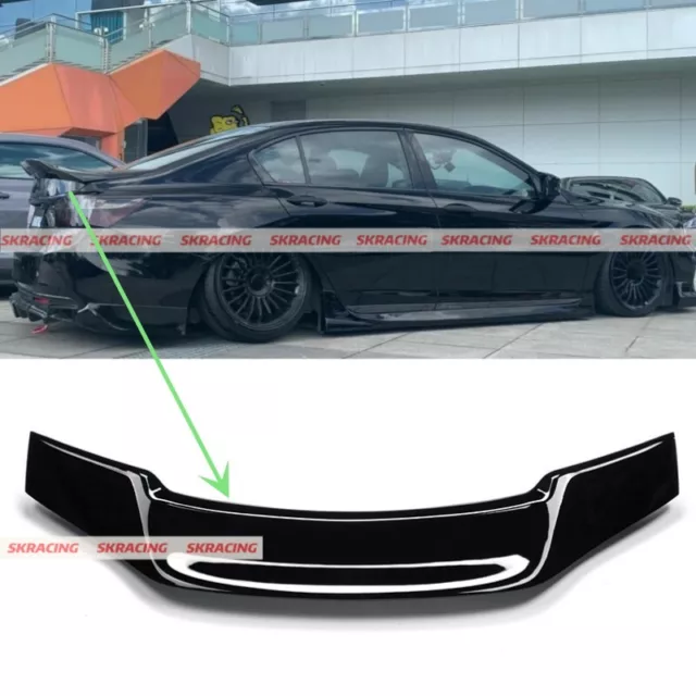 For 2013-2017 Honda Accord Sedan R-Style Gloss Black Rear Trunk Lip Spoiler Wing