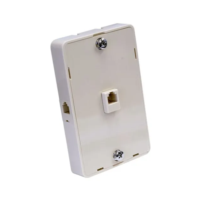 Tel5049 2 Outlet Modular Telephone Wall Plate (1Xfront & 1Xside)