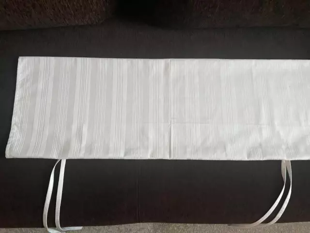 1 x  Nackenrollenbezug  - Damast/Baumwolle, weiß