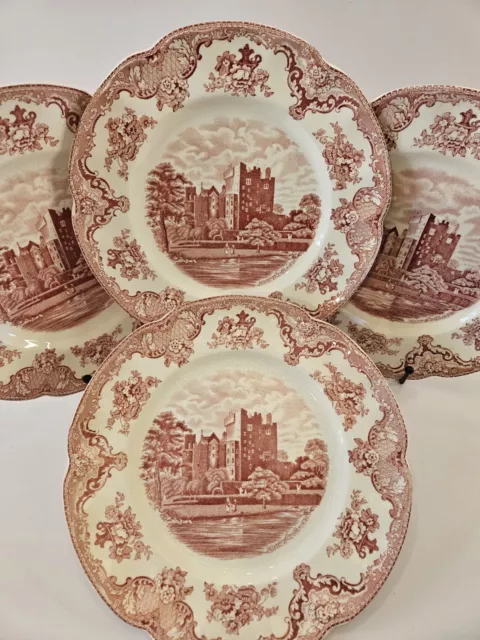 Johnson Bros England Old Britain Blarney Castles Set of 4 Dinner Plates