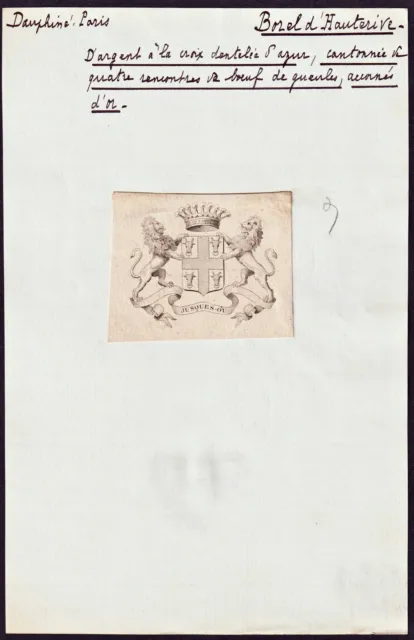 Borel d'Hauterive ex-libris Wappen blason armorial bookplate Exlibris