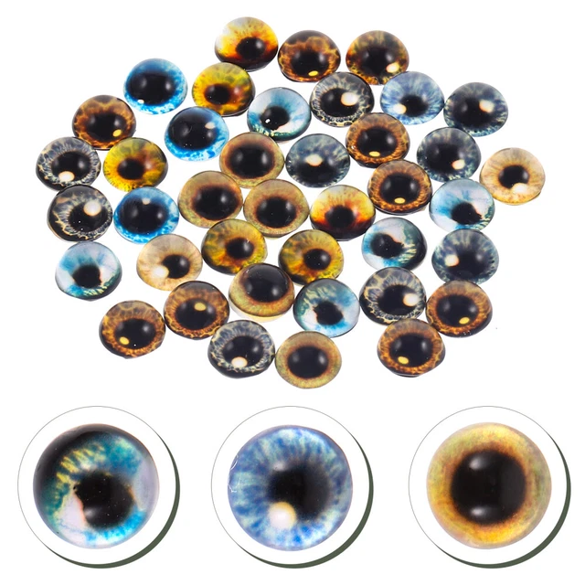 40 Pcs Round Cabochons Dome Tiles Evil Eye Beads Patch Eyeball