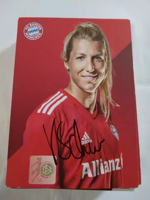 Signierte AK Verena Schweers FC Bayern München Frauen NEU