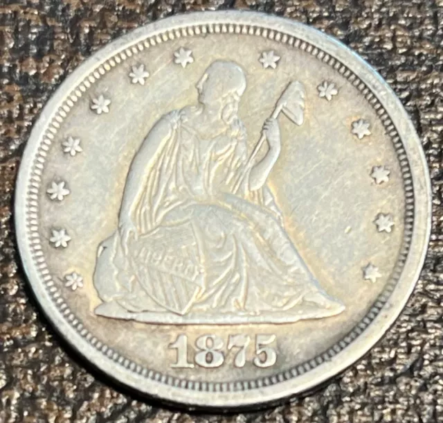 1875-S Twenty (20) Cent Piece AU  Choice Great Eye Appeal Nice Strike