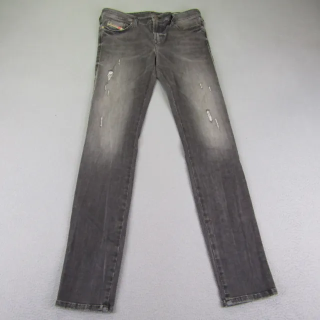 Diesel Jeans Womens 29x32 Gray Denim Skinzee Super Slim Skinny Stretch Pants