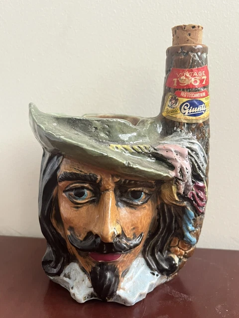 RIPROD VIETATA ART.2598 CC Pirate Shaped Decanter & Ashtray Made in Italy