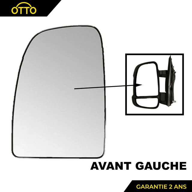 Glace Rétroviseur Extérieur Avant Gauche Dégivrante Avec Support - Compatible Master 3, Movano B, NV400 - Réf. 963662420R