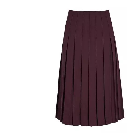 Reiss Selina-Pleated Midi Skirt - Garnet Size 4 NWT