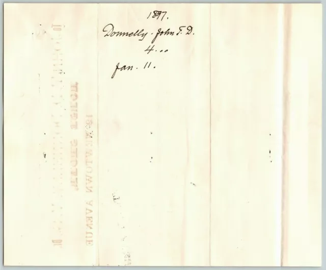 John T.D. Connelly Horse Shoer Astoria L. I. City NY 1896 Letterhead Billhead 2