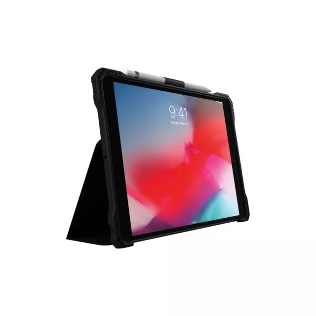 Max Cases Extreme Folio-X for iPad 9 (7/8) 10. (01) (Black-New Wipeable Material