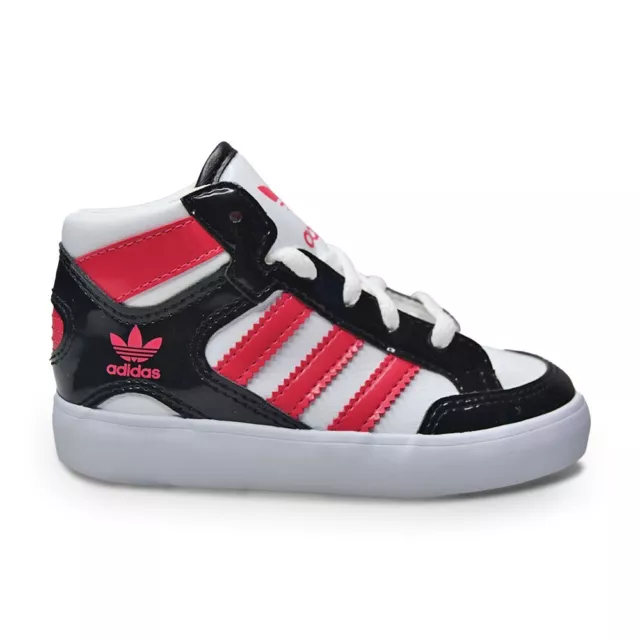 Adidas Hard Court Hi Bébés M21486 UK 7.5 Blanc Noir Rose Baskets