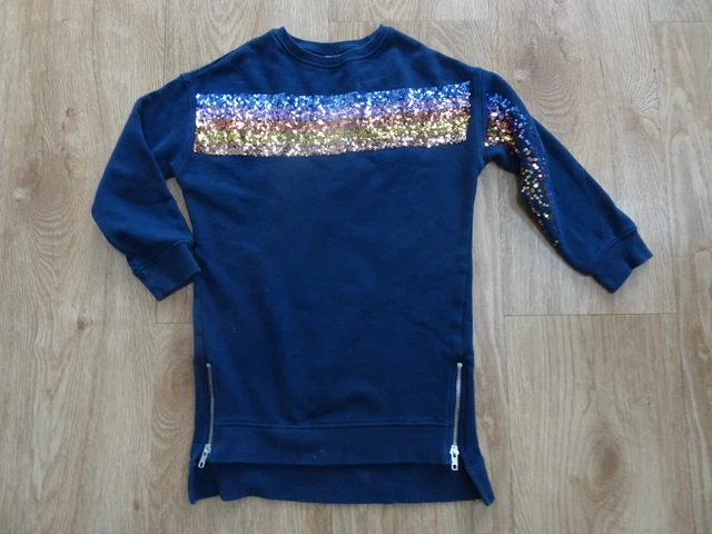 Felpa con paillettes NEXT ragazza marina impreziosita da paillettes maglione ETÀ 8 ANNI