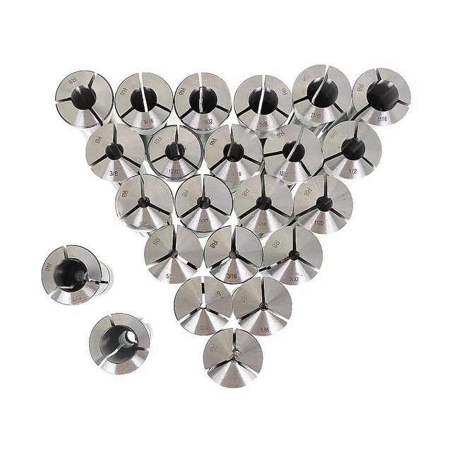 23 Set R8 Collet Set Fractional 1/16" To 3/4" High Precision For Bridgeport US