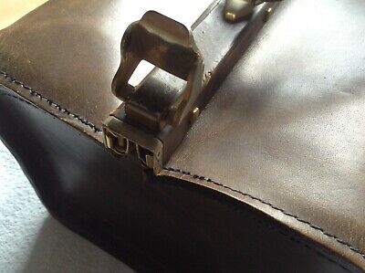 Antiker Arztkoffer aus hochwertigem Leder, braun, TOP Zustand 4