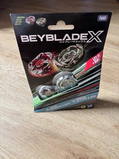 BEYBLADE X CHAIN Incendio 5-60HT und Arrow Wizard 4-60N Top Doppelpack ...
