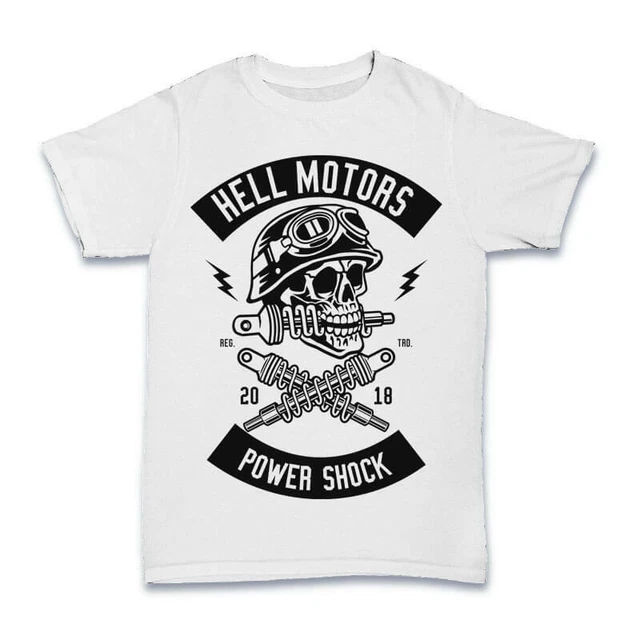 Shock Breaker Skull T shirt motorcycle biker garage mechanic S-3XL