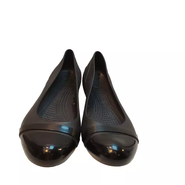 CROCS GIANNA SLIP On Ballet Flats Shoes Black Womens Size 9 #14573 $20. ...