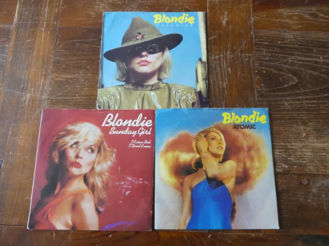 Blondie - Dreaming, Sunday Girl & Atomic 7" Singles