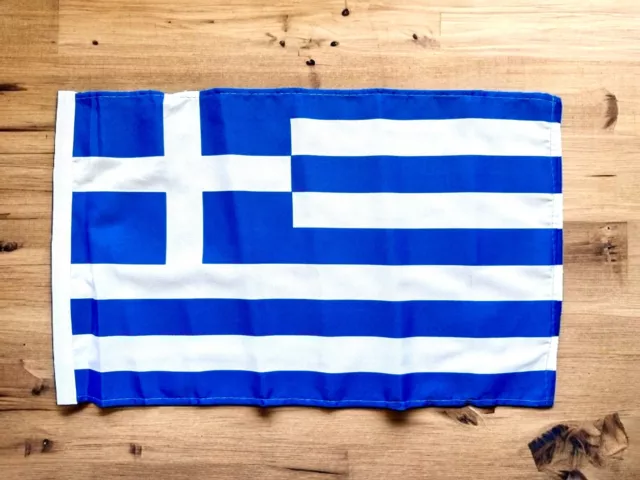 GREECE FLAG 18" X 12" for boats treehouses caravans boat caravan flags GREEK