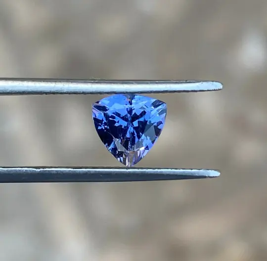 Natural Non-Heated Trillion Cut Tanzanite With Amazing Cutting , 1.07 Carat.