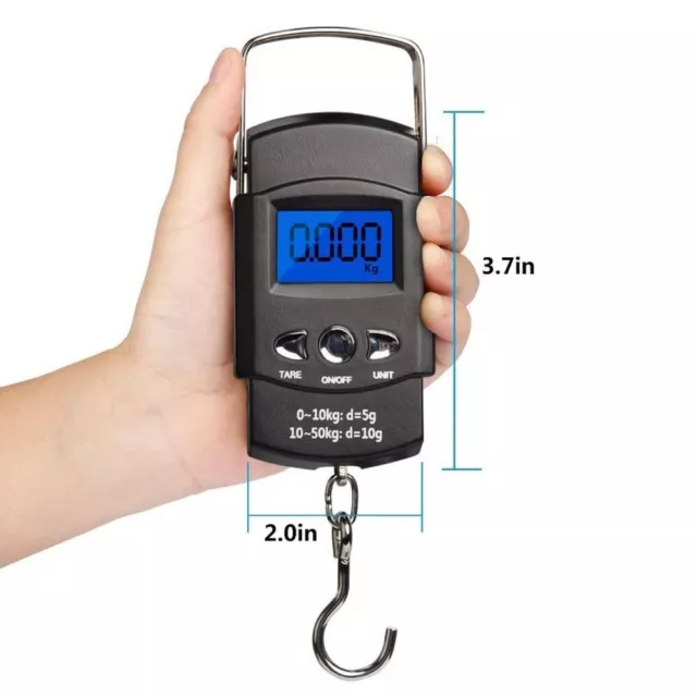 Portable LCD Digital Electronic Fishing Travel Luggage Hanging Weighing Scale AU 3