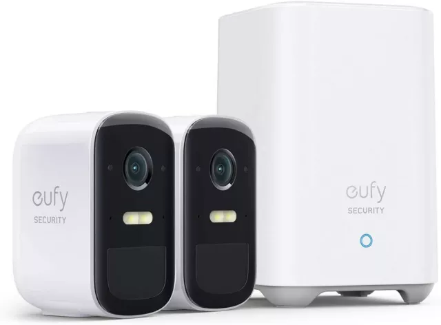 eufy Security eufyCam 2C Pro Kabellose Überwachungskamera 2K Nachtsicht 2Cam-Set