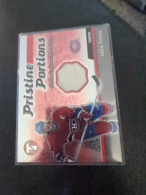 Pristine Portions Saku Koivu..authentic game worn jersey