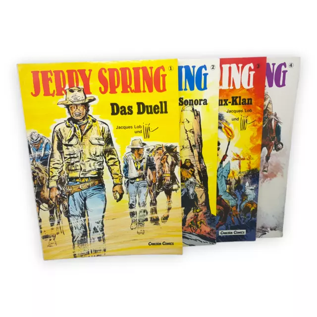 Jerry Spring 1 2 3 4 Comic Western Erstausgabe 1987 1988 Carlsen Softcover Heft