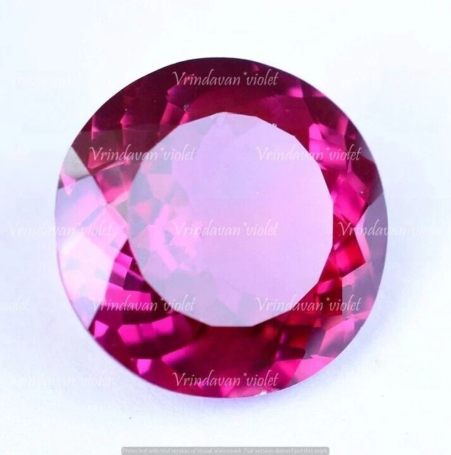 Pierre précieuse certifiée naturelle en vrac saphir rose de Ceylan coupe rond