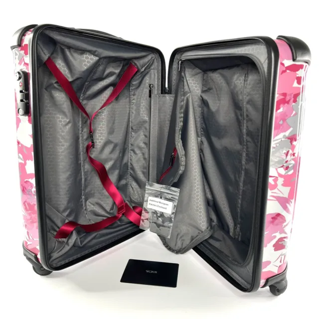 TUMI Vapor Continental Carry On 4 Wheel Travel Bag Raspberry Floral Pink Grey 12