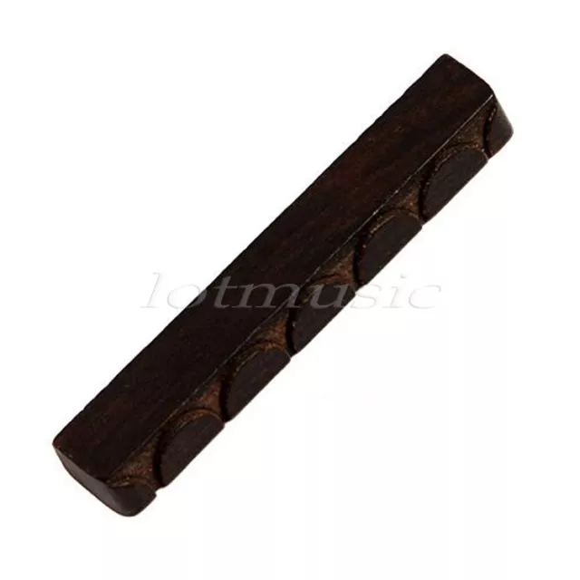 2Pcs Guitar Nut Ebony Wood for  Classical Guitars 6 String Slotted High Quality