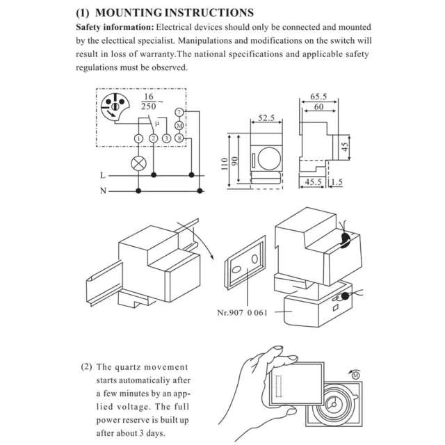 Zeitsteuerungsschalter Zeitsteuerungsschalter - Mechanischer Timer Dauerhaft