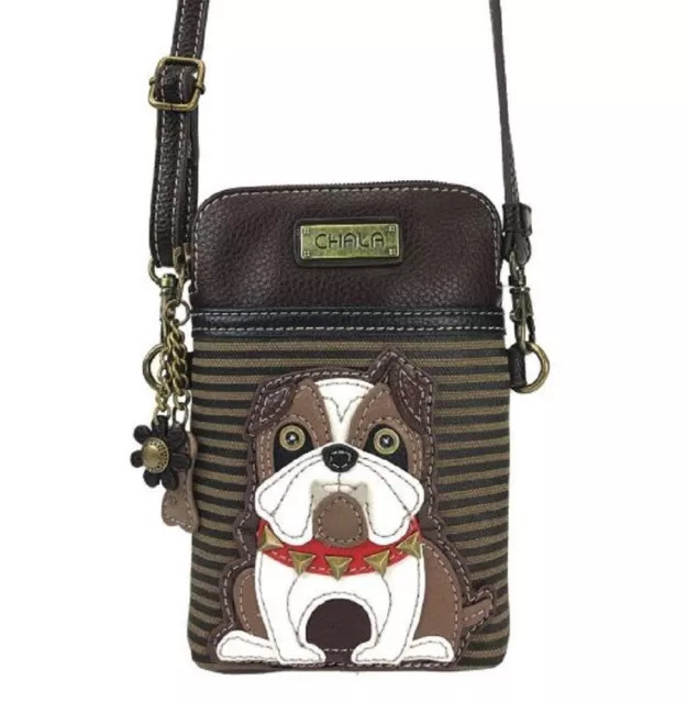 Charming Chala Grumbly Bull Dog Cell Phone Purse Mini Crossbody Bag