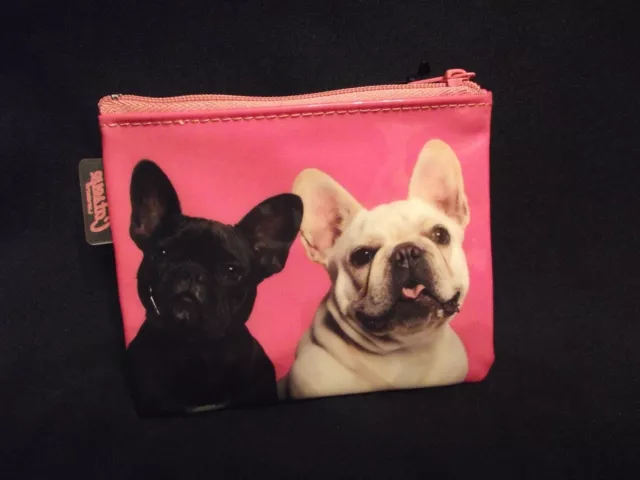 PORTE-MONNAIE - Motif CHIEN BOULEDOGUE FRANCAIS NOIR ET FAUVE