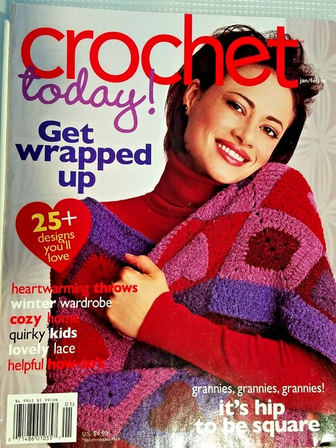 CROCHET TODAY Magazine jan/feb 2008 winter 104pg Throws Lace Grannies cozy home
