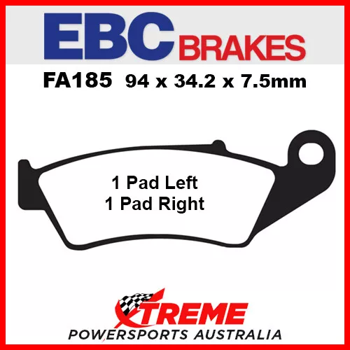 Yamaha YZ 426 2000-2002 Sintered Street/Trackday Front Brake Pad EPFA185HH EBC