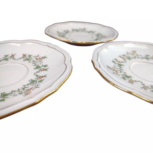 Set of 3 Vtg Eschenbach Balmoral Baronet China SHERWOOD Saucers Bavaria Germany